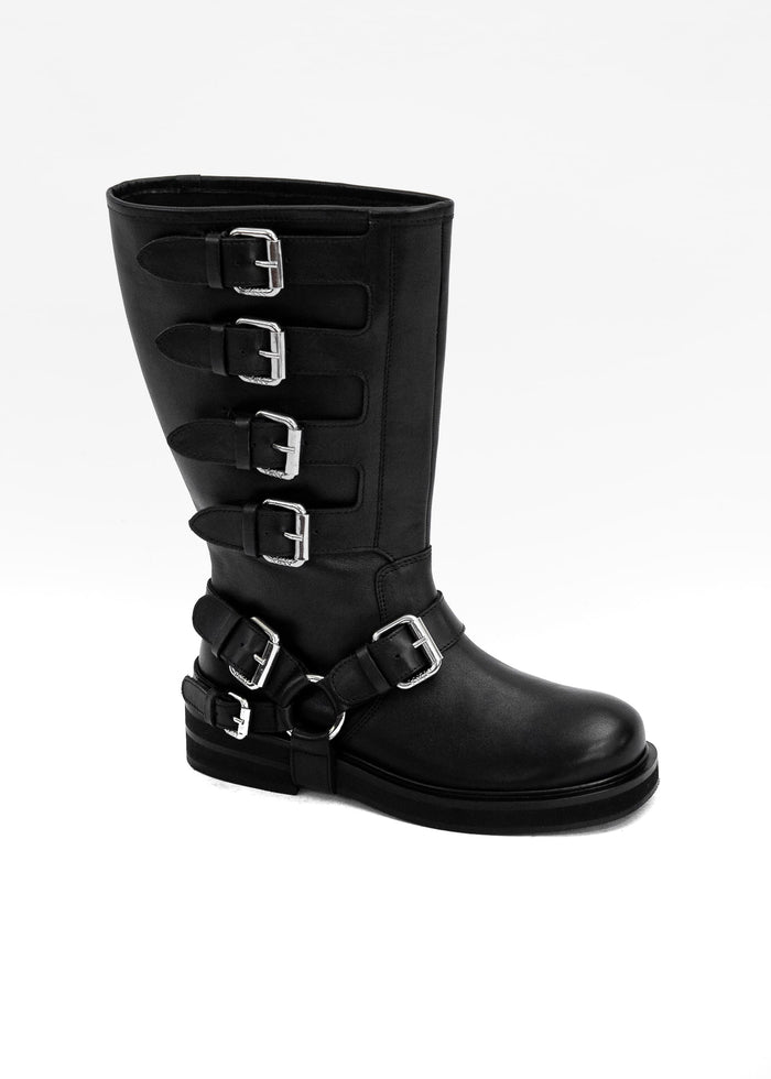 asra Cantaloupe - Black Buckle Boot