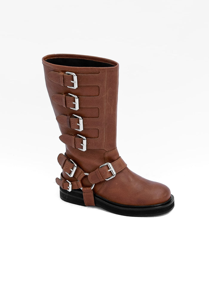 asra Cantaloupe - Rich Tan Buckle Boot