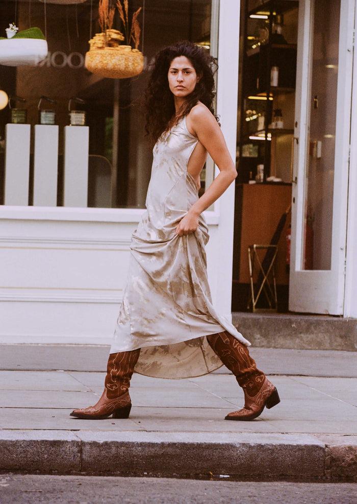 Asra Kaja Rich Tan Western Boot
