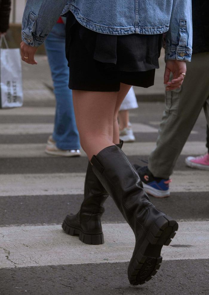 Asra Kiky Black Pull On Boot