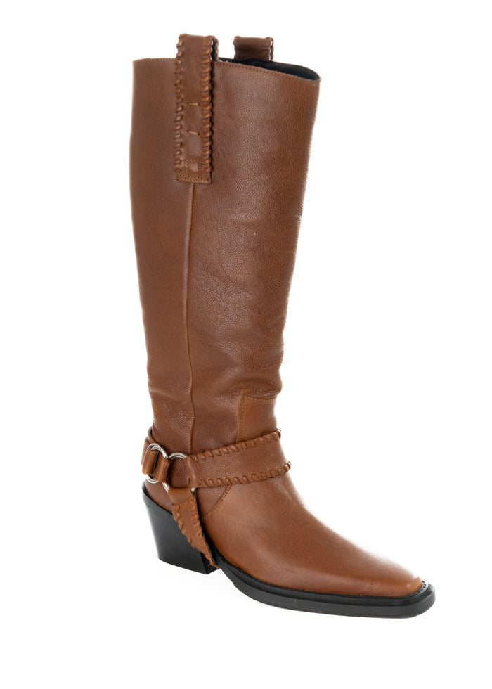 Asra KYLE - Rich Tan Western Boot