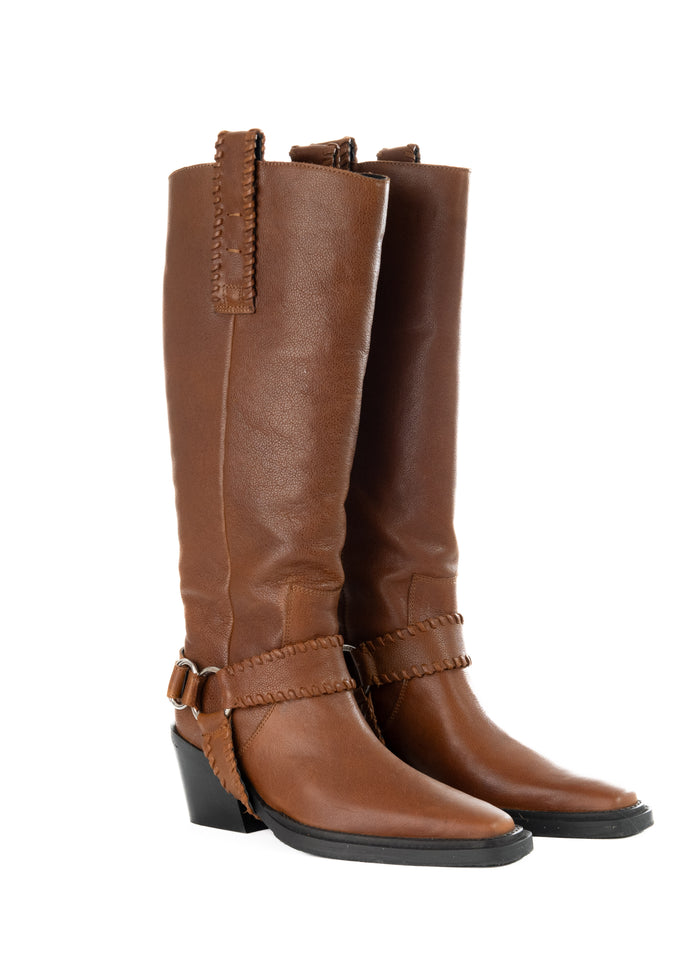 Asra KYLE - Rich Tan Western Boot