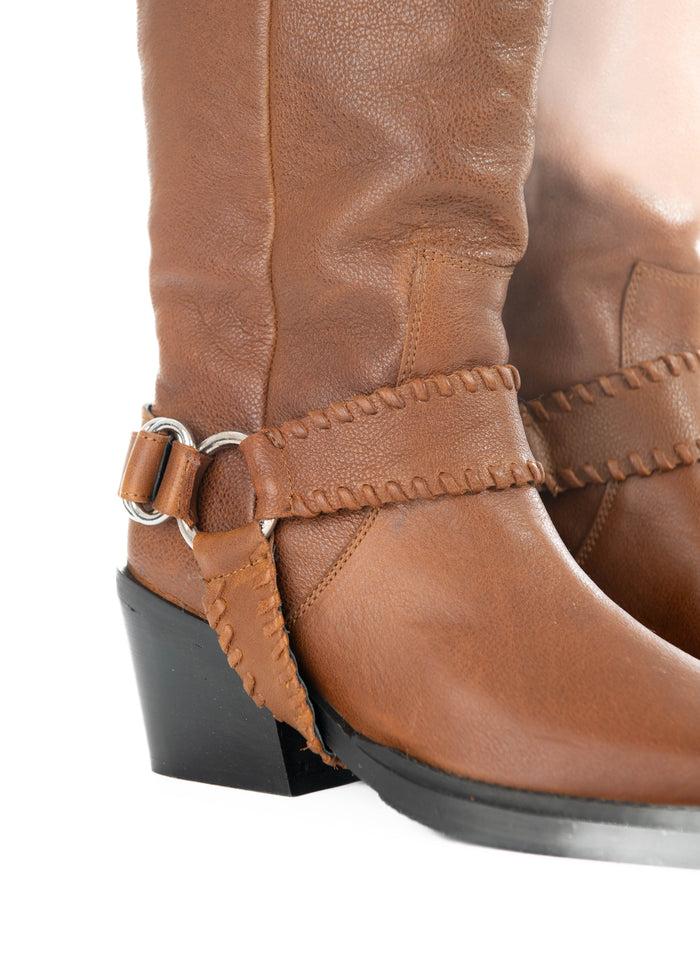 Asra KYLE - Rich Tan Western Boot
