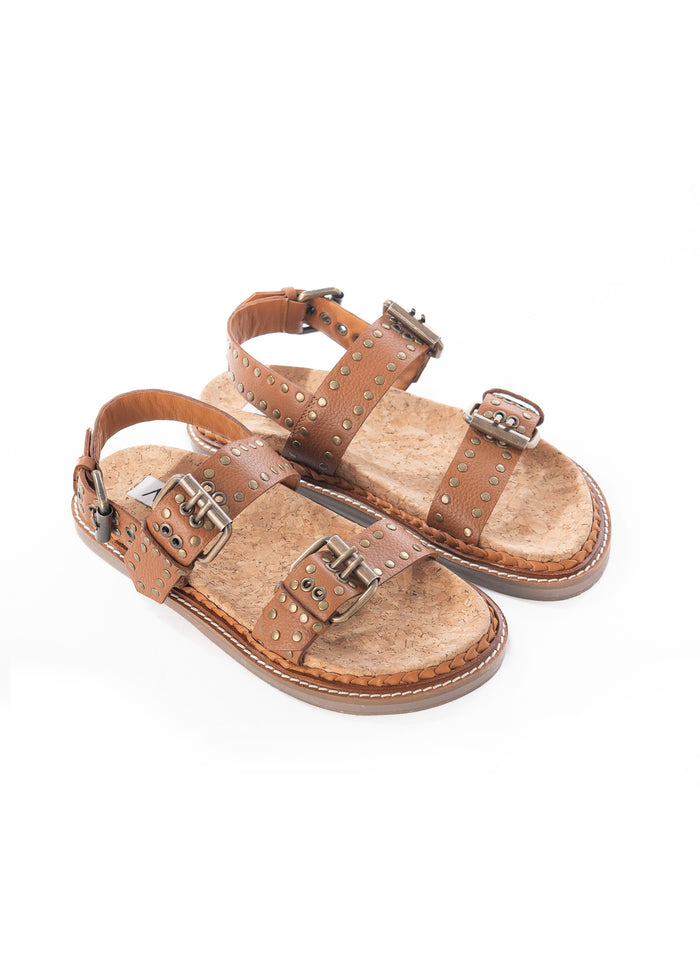 Asra Mia - Rich Tan Leather Sandal