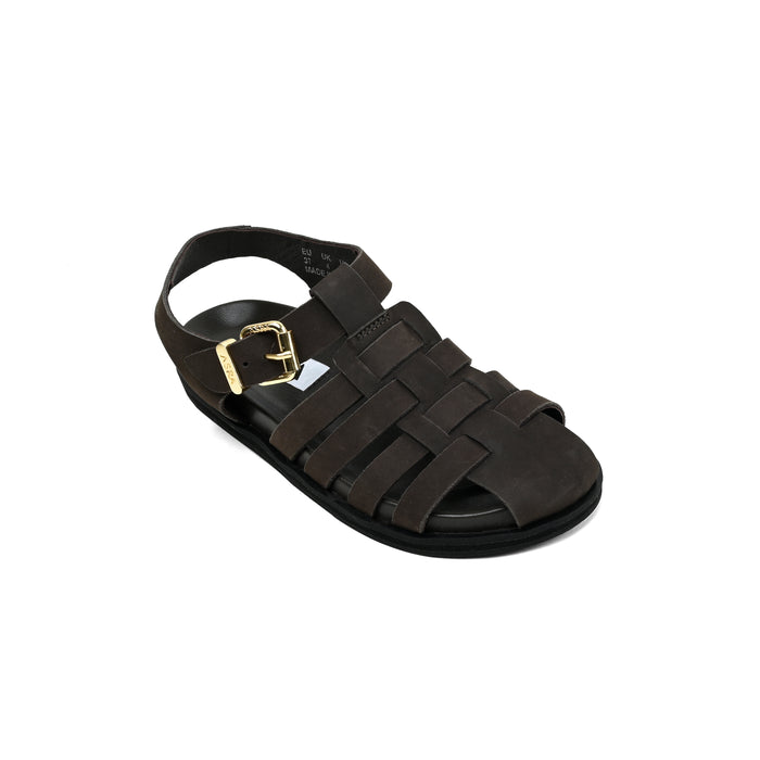 Asra NALA - Chocolate Brown Leather Fisherman Sandal