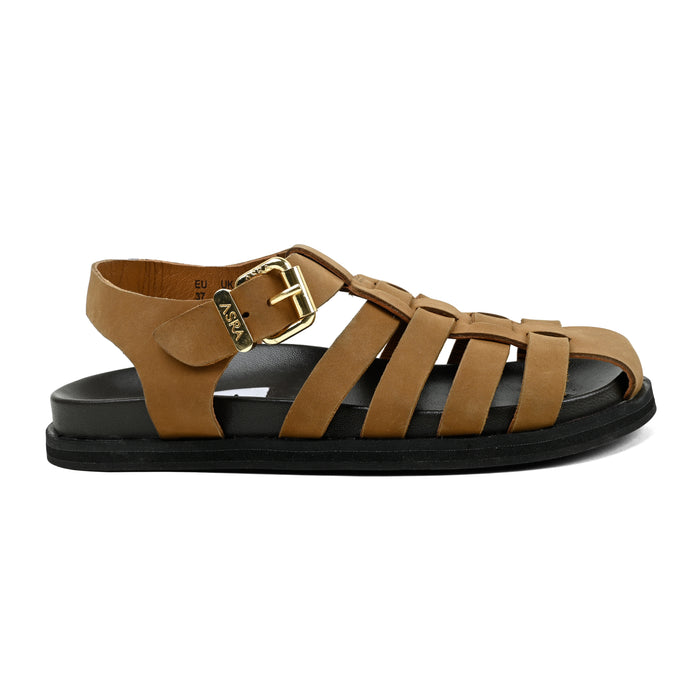 Asra NALA - Tan Leather Fisherman Sandal