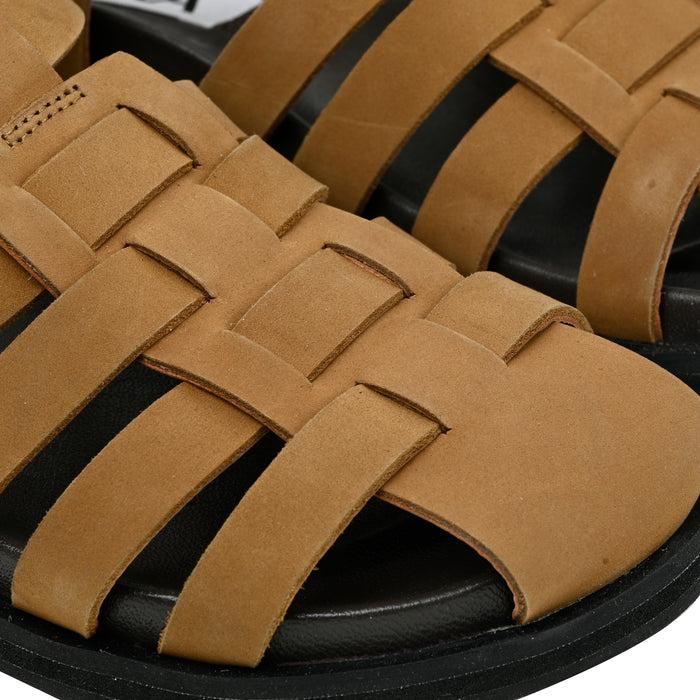 Asra NALA - Tan Leather Fisherman Sandal
