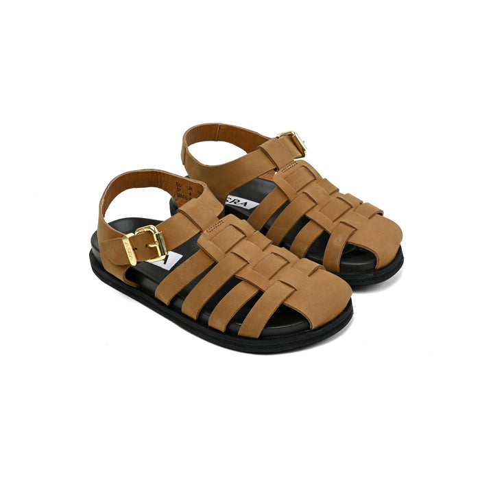 asra NALA - Tan Leather Fisherman Sandal