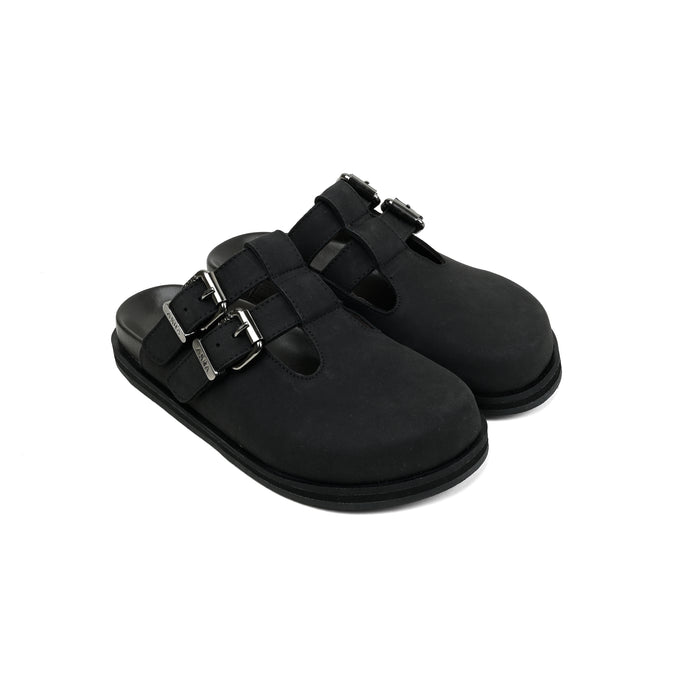asra NEPTUNE - Black Leather Clog