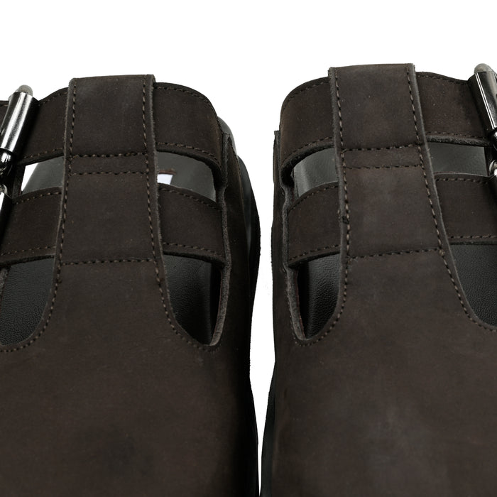 Asra NEPTUNE - Dark Brown Leather Clog