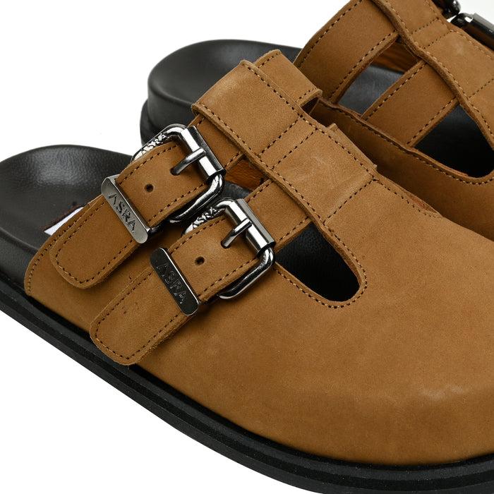 Asra NEPTUNE - Tan Leather Clog