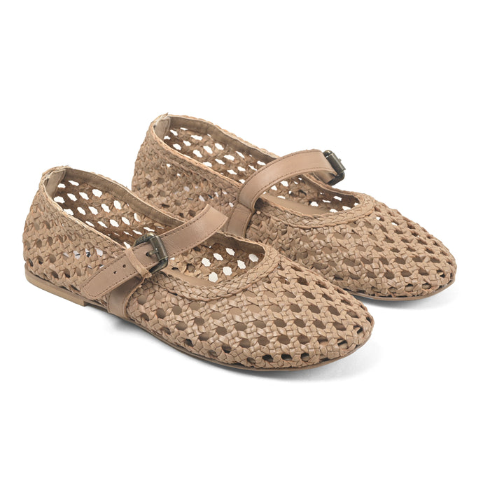 Asra Neve - Light Tan Leather Ballet Flats
