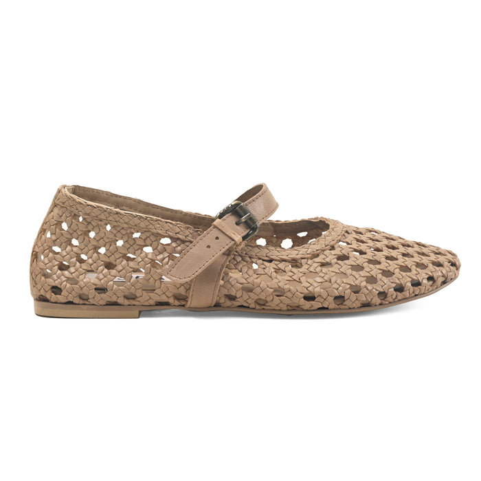 asra Neve - Light Tan Leather Ballet Flats