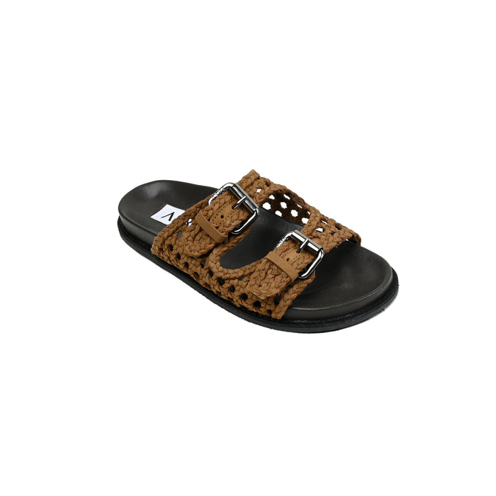 Asra NIA - Brown Leather Sandal