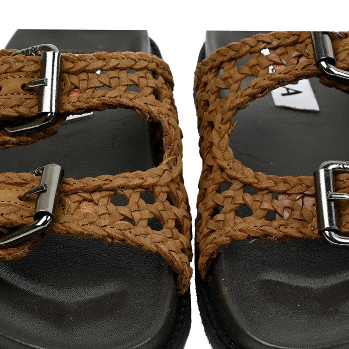 Asra NIA - Brown Leather Sandal
