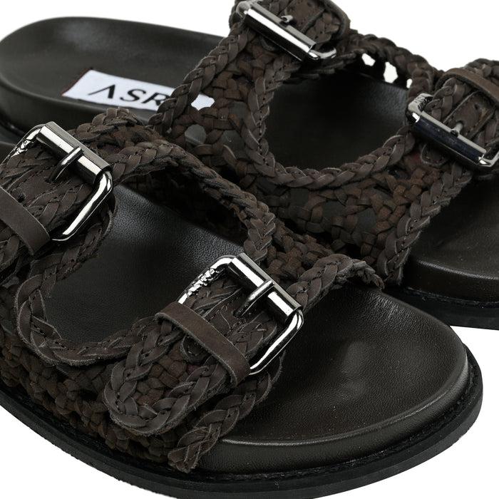 Asra NIA - Chocolate Brown Leather Sandal