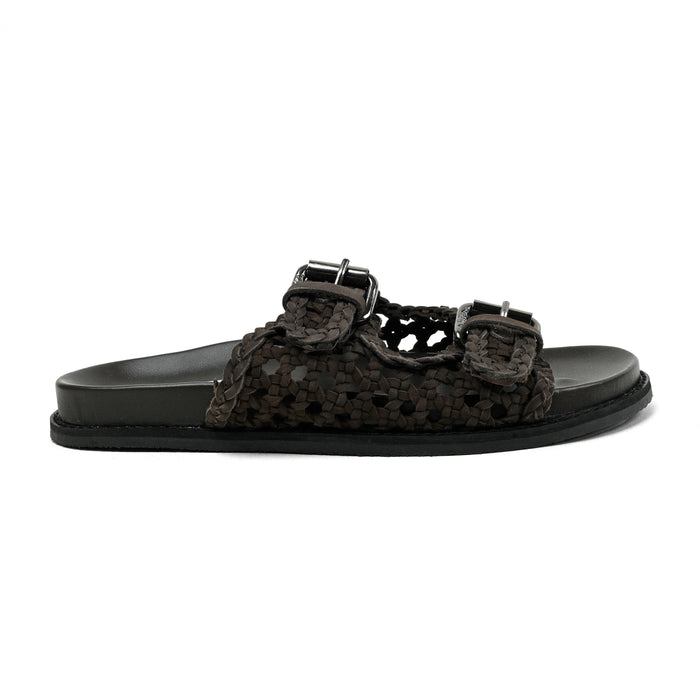 Asra NIA - Chocolate Brown Leather Sandal