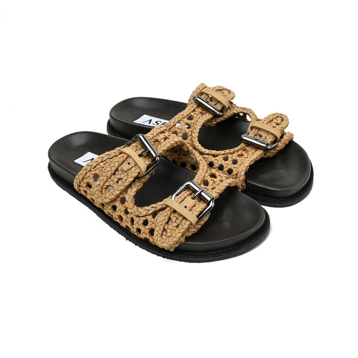 asra NIA - Natural Tan Leather Sandal