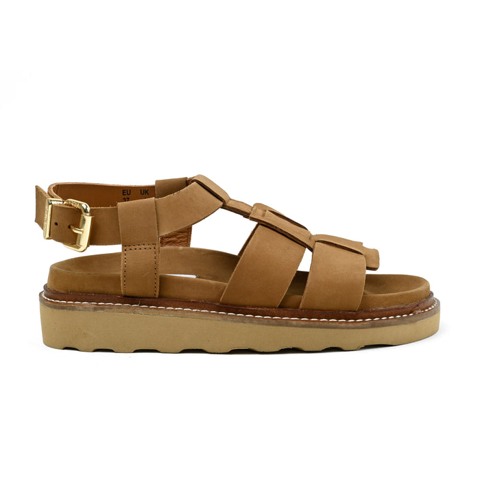 Asra NICO - Tan Leather Sandal