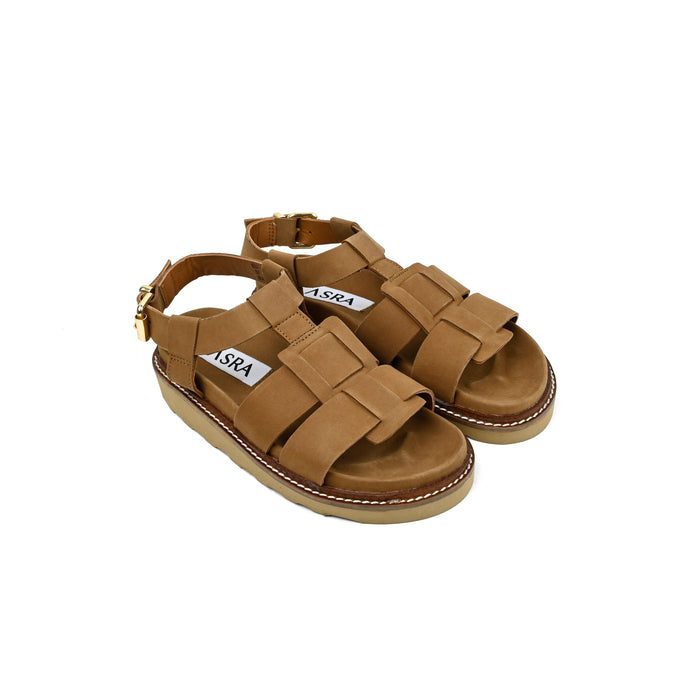 asra NICO - Tan Leather Sandal