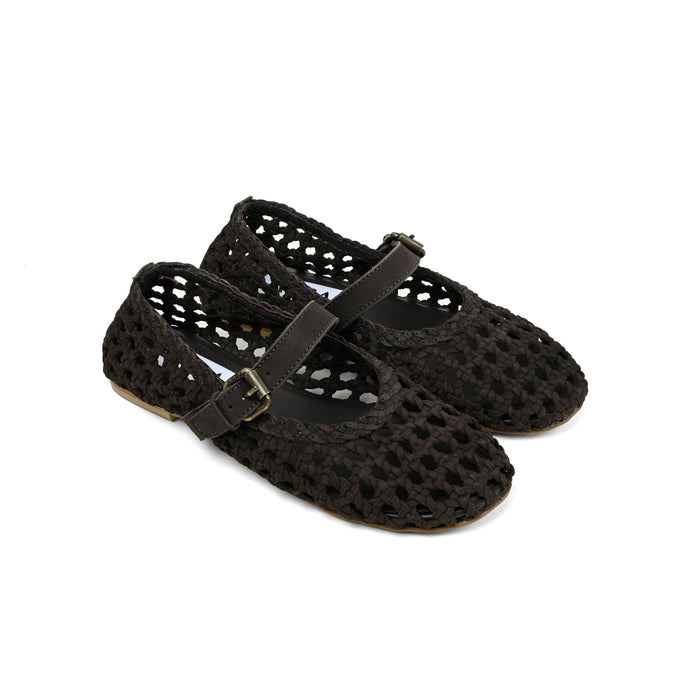 asra NOA - Dark Chocolate Brown Ballerina