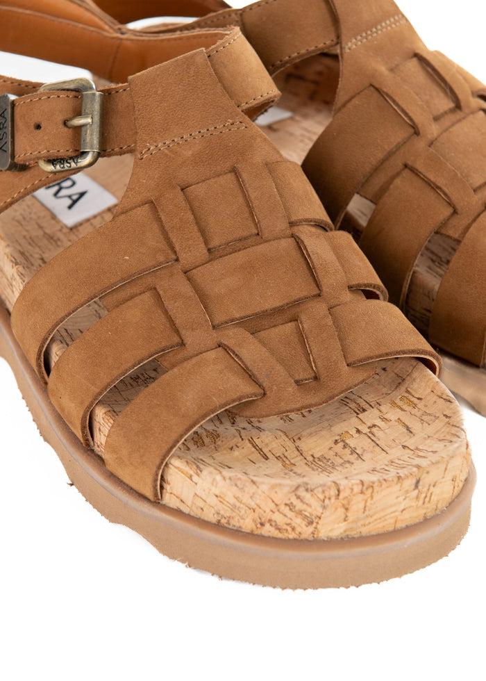 Asra Paxon - Rich Tan Leather Sandals