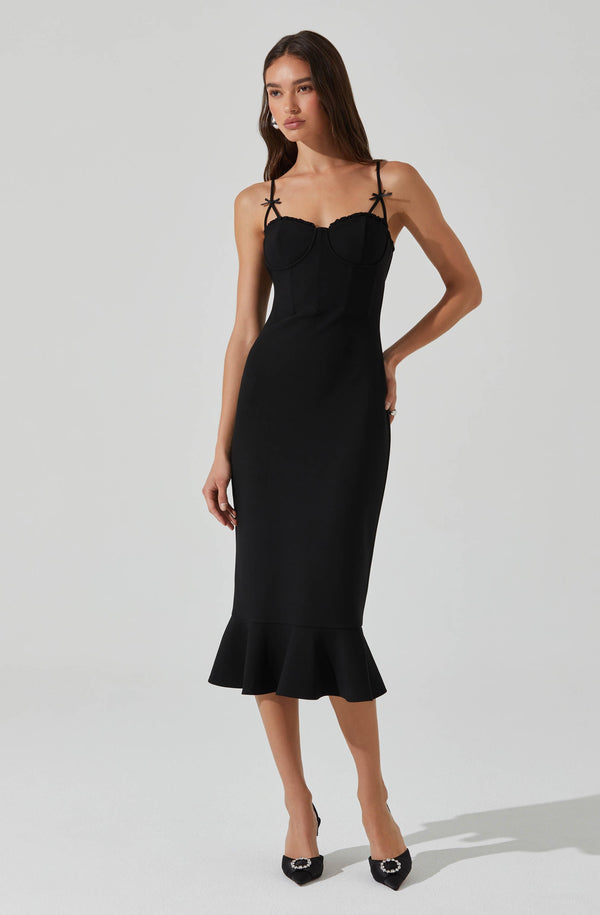 Astr The Label Adana Bow Detail Bustier Dress