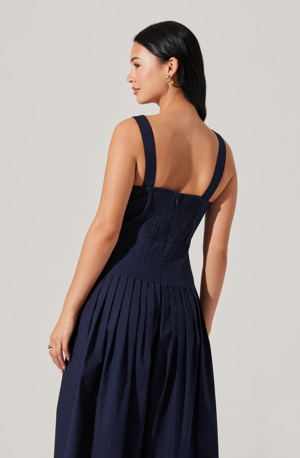 Astr The Label Aeryn Pleated Wide Leg Jumpsuit