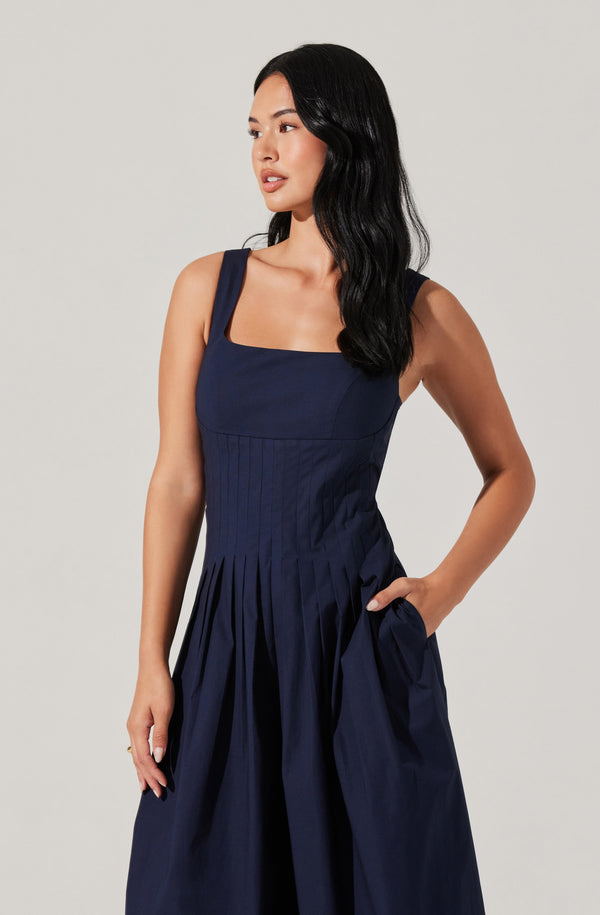 Astr The Label Aeryn Pleated Wide Leg Jumpsuit