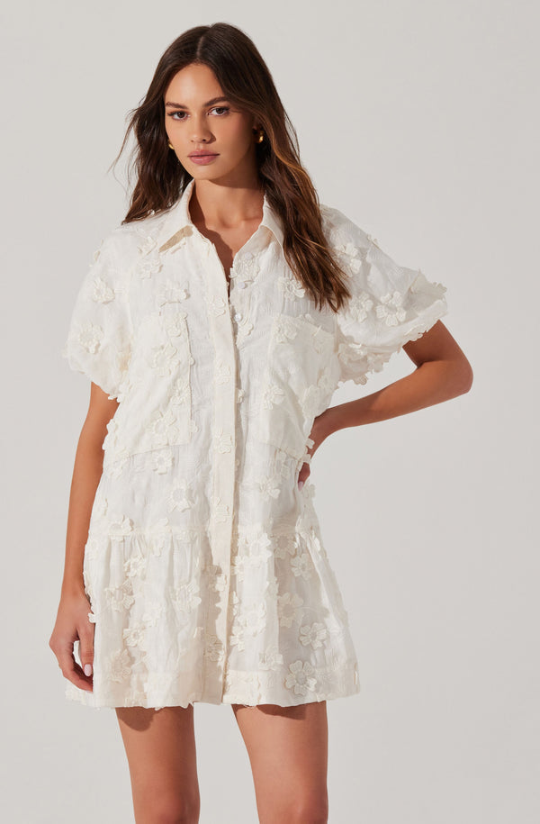 astr the label Aihara Floral Appliqué Dress