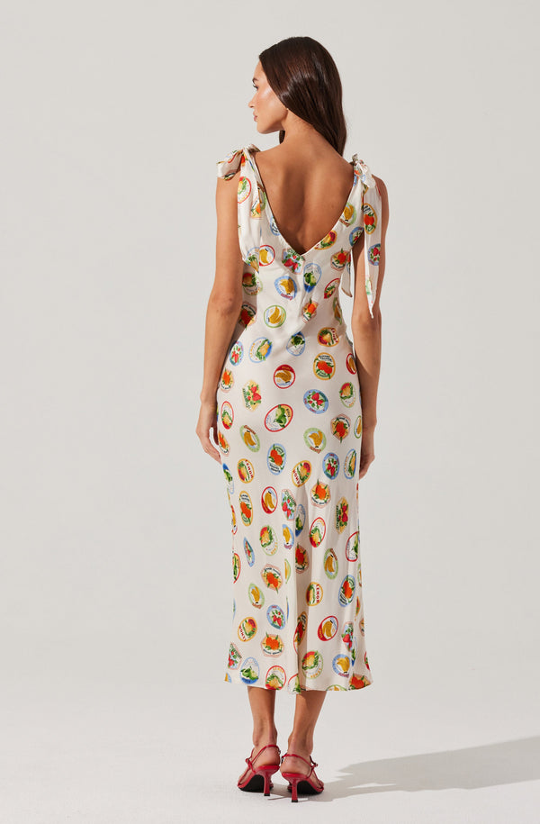 Astr The Label Allexina Satin Cowl Neck Midi Dress