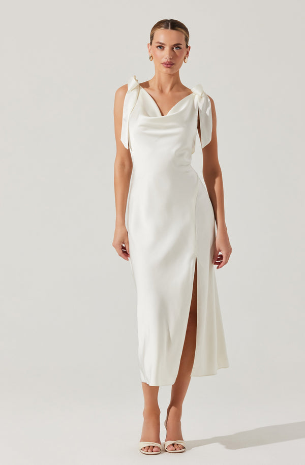 astr the label Allexina Satin Midi Dress