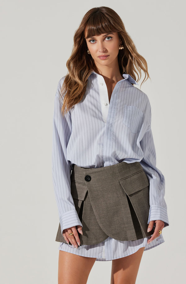 Astr The Label Allister Mixed Media Mini Dress