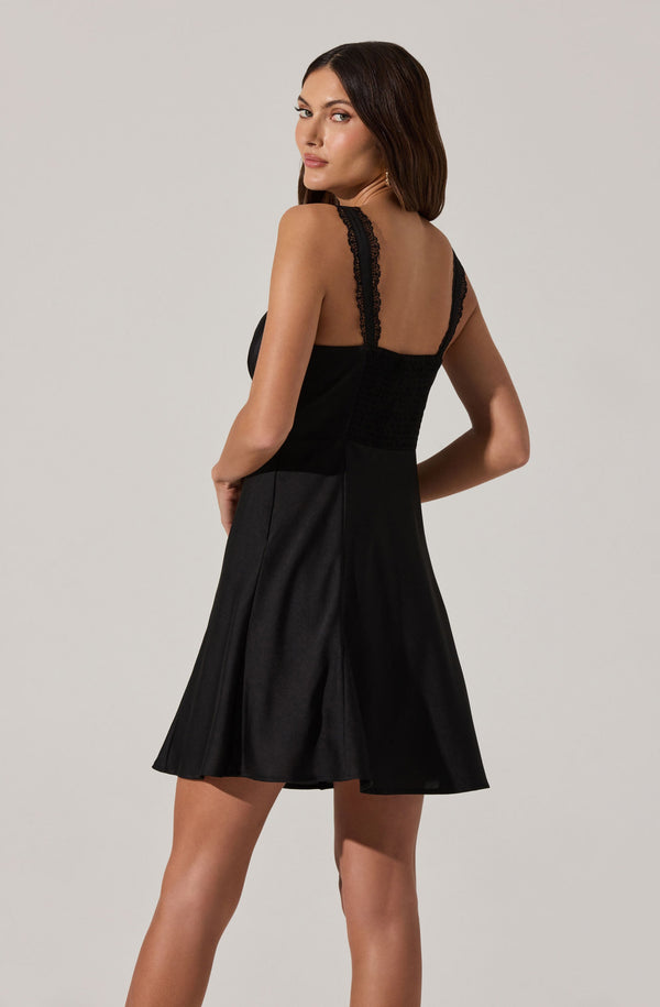 Astr The Label Alva Lace Trim Mini Dress