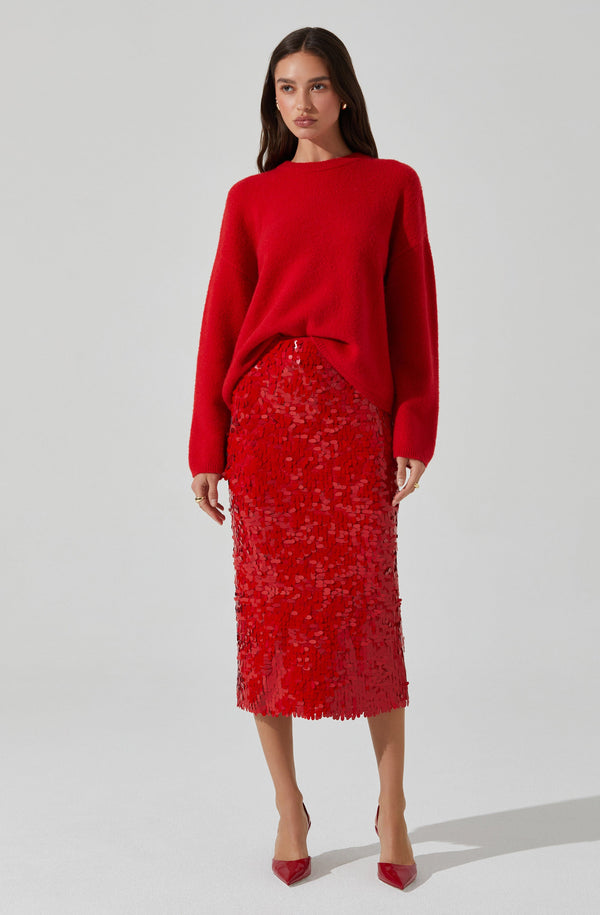 astr the label Amos Sequin Midi Skirt