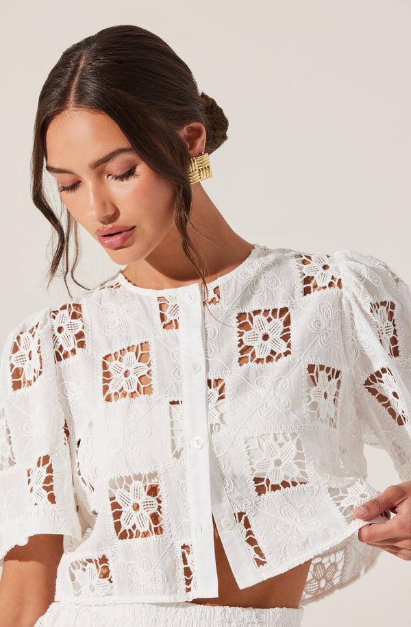 astr the label Andolina Crochet Lace Crop Top