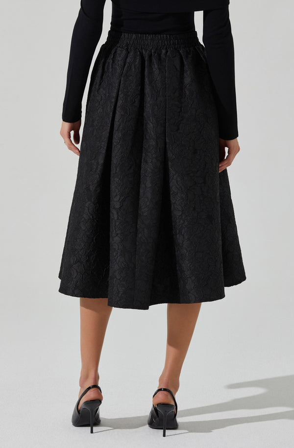 Astr The Label Andolina Jacquard Midi Skirt