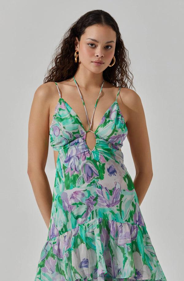 Astr The Label Aneira Floral Tiered Maxi Dress
