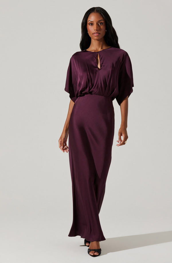 astr the label Angelle Satin Dolman Maxi Dress