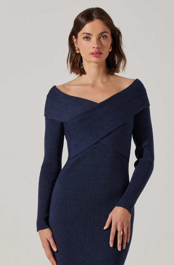 Astr The Label Annona Midi Sweater Dress