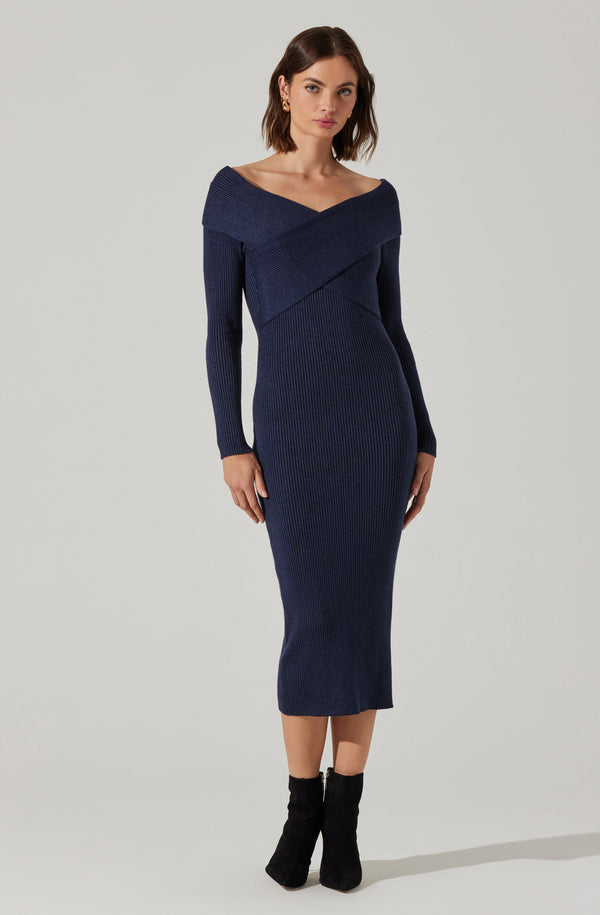 Astr The Label Annona Midi Sweater Dress