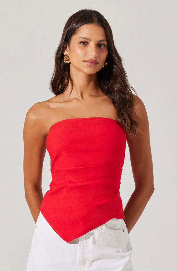 astr the label Anoka Strapless Handkerchief Top