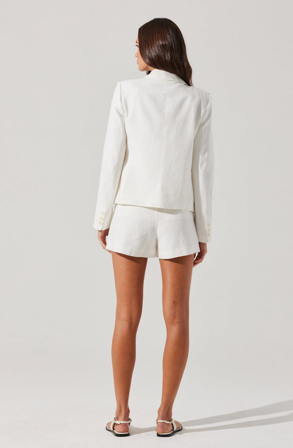 Astr The Label Artice Linen-Blend Blazer