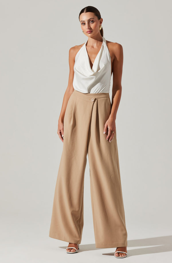 Astr The Label Aryn Cowl Neck Halter Jumpsuit