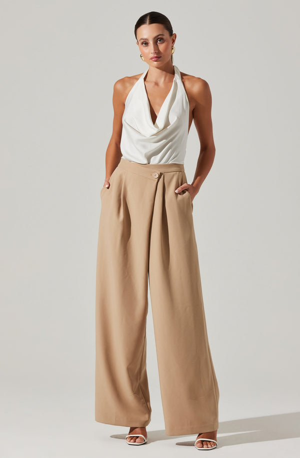 astr the label Aryn Cowl Neck Halter Jumpsuit