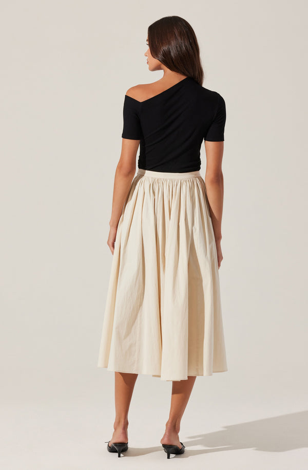 Astr The Label Ash Ribbed Off Shoulder Top