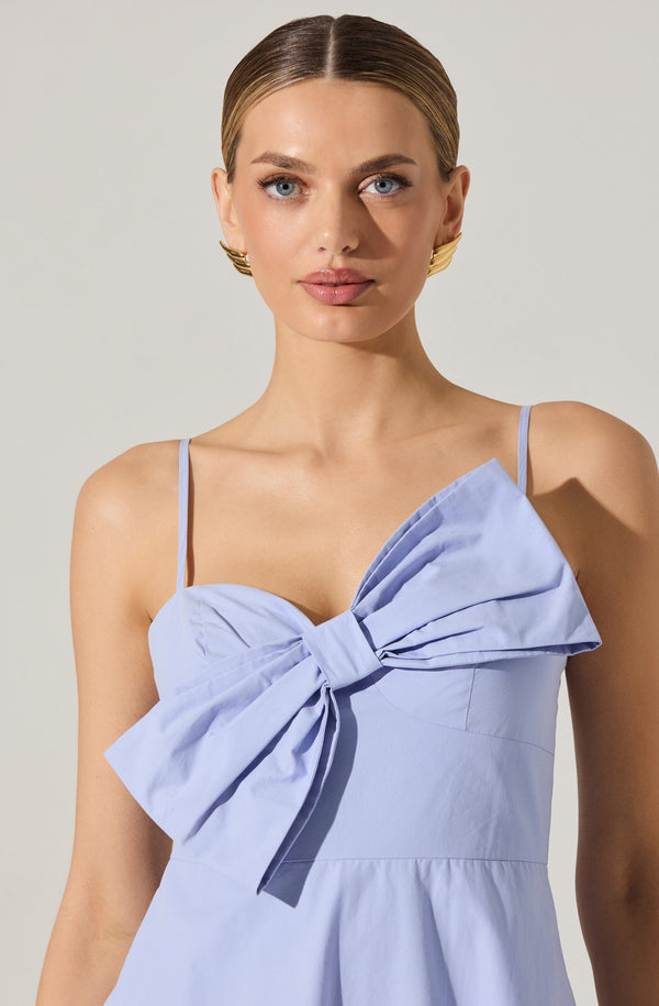 Astr The Label Asymmetrical Bow Midi Dress