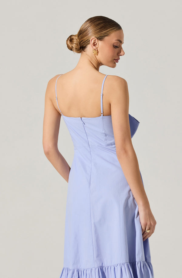 Astr The Label Asymmetrical Bow Midi Dress