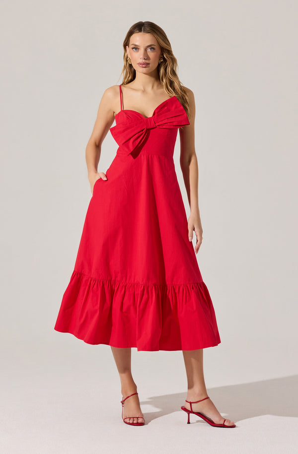 astr the label Asymmetrical Bow Midi Dress