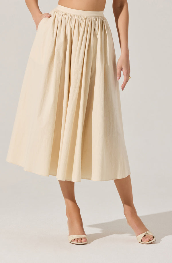 Astr The Label Attwell Pleated Midi Skirt
